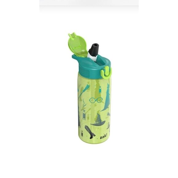 Zak Designs Wicked Halloween Light Green Durable Straw Water Bottle 25oz New - Picture 3 of 6
